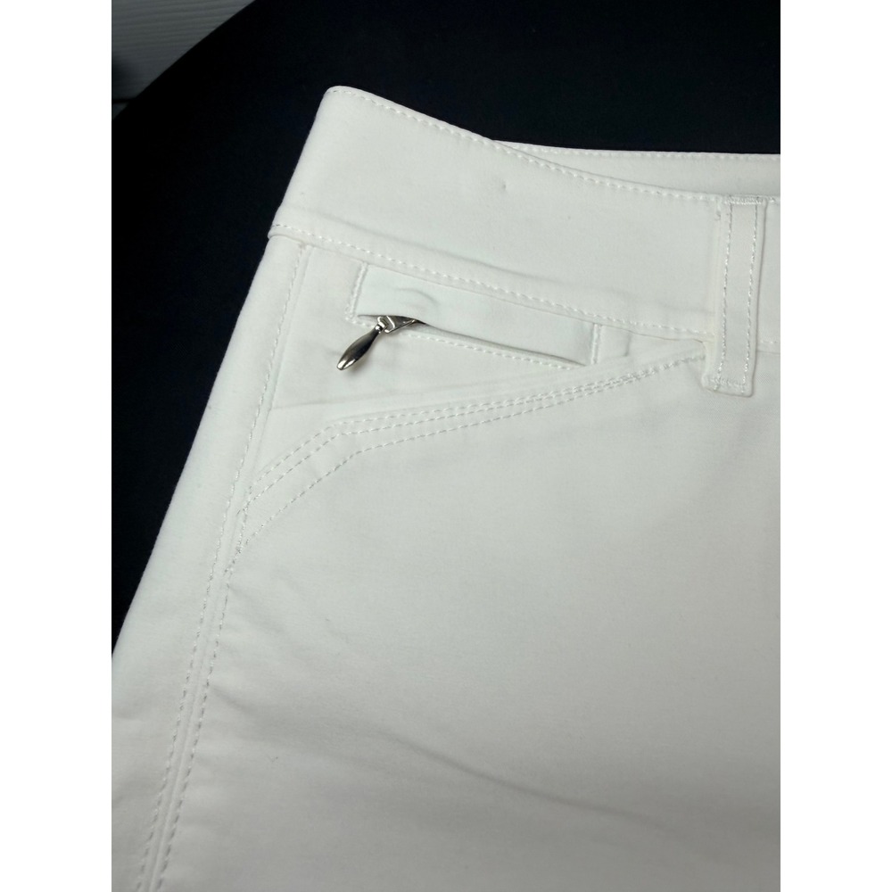 White House Black Market White Stretch Cotton Blend Shorts Size 0 - Picture 12 of 16